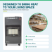 Warmglow Mobile portable gas heater for living rooms, kitchens, home offices and conservatories