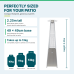 REALGLOW Pyramid patio heater stainless steel – 2.25m tall, 49x49cm base, fits 10kg, 11kg and 13kg propane cylinders