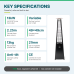 REALGLOW Pyramid Flame Patio Heater key specifications – 13kW, variable heat dial, anti-tilt safety cut-off